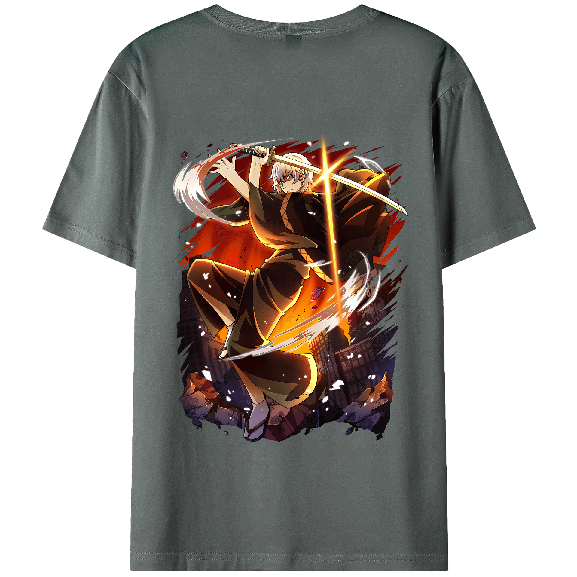 （画像用） 文豪ストレイドッグス Bungo Stray Dogs 綿100％半袖Tシャツ（背面プリント）